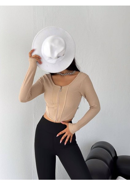 Parçalı Fermuarlı Crop fiyatları
