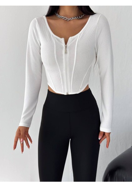 Parçalı Fermuarlı Crop fiyatları