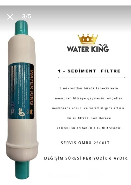 Water King Waterking Su Arıtma Cihazı Aqutic Membran 11 Aşama Mineralli Cihaz 6'lı