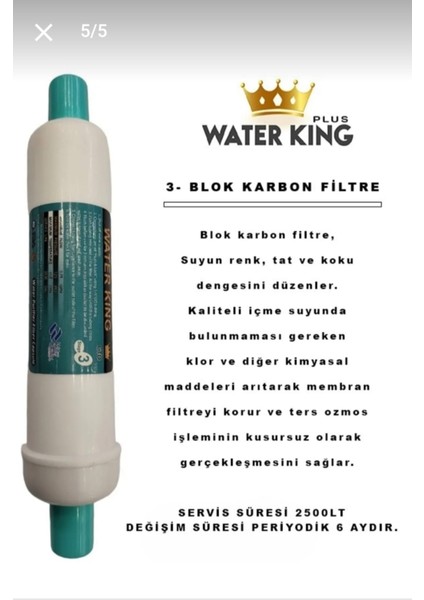 Water King Waterking Su Arıtma Cihazı Aqutic Membran 11 Aşama Mineralli Cihaz 6'lı