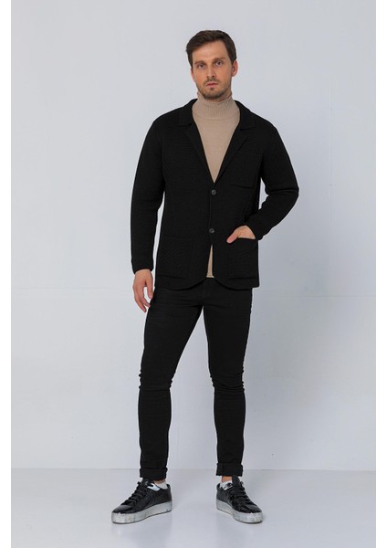 Erkek Regular Fit Çok Cepli Düğmeli Astarsız Örme Blazer Rahat Ceket fiyatları