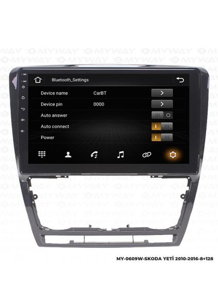 Skoda Yeti Android 12 Multimedya Carplay 4gb RAM+64GB HDD 2010-2016 Navigasyon Ekran modelleri