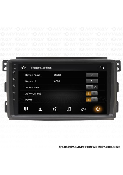 Smart Fortwo Android 12 Multimedya Carplay 4gb RAM+64GB HDD Navigasyon Ekran modelleri