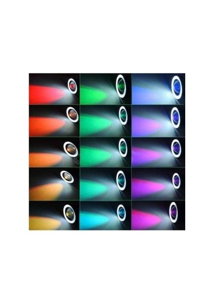 Mercekli Rgb Angel LED Halkalı Sis Far Metal Alaşım Gövde 76MM fiyatları