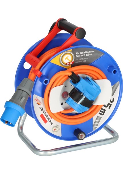 Camping Serisi Cee ve 230 V Çeviricili 25 Metre IP44 Dış Mekan Makara Kablosu