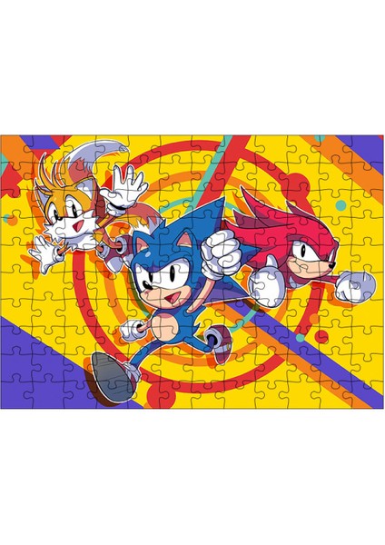 Ahşap Mdf Puzzle Yapboz Sonic 120 Parça 25*35 cm