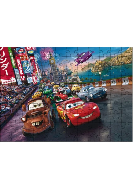 Ahşap Mdf Puzzle Yapboz Şimşek Mcqueen 120 Parça 25*35 cm