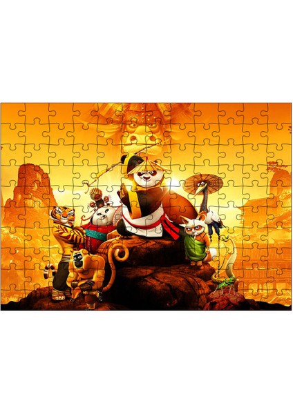 Ahşap Mdf Puzzle Yapboz Kung Fu Panda 120 Parça 25*35 cm