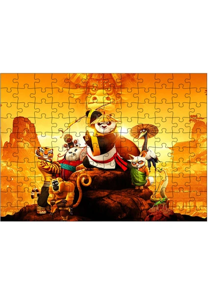 Ahşap Mdf Puzzle Yapboz Kung Fu Panda 120 Parça 25*35 cm