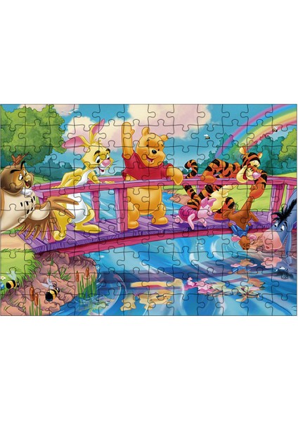 Ahşap Mdf Puzzle Yapboz Winnie The Pooh 120 Parça 25*35 cm