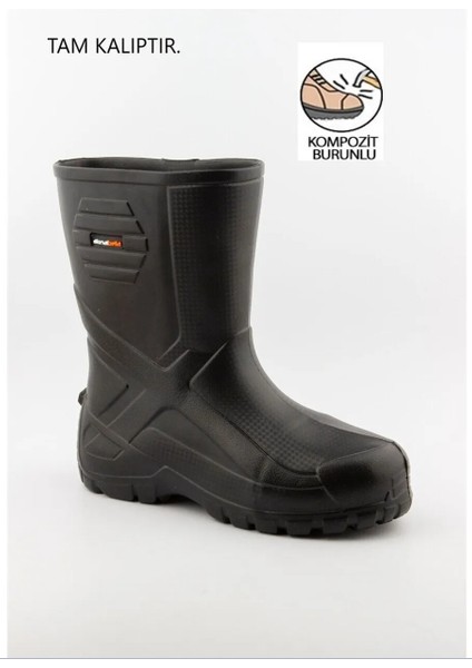 Kınal Eva Hafif Kompozit Burun Çizme Balıkçı, Çiftci, Tarla, Oto Yıkamacı, İş Güvenliği Çizmesi fırsatları