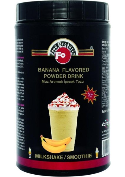 Muz Aromalı İçecek Tozu Milkshake 1 kg