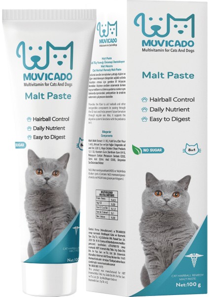 Kedi Maltı - Kediler Için Tüy Yumağı Önleyici - Malt Paste 100G