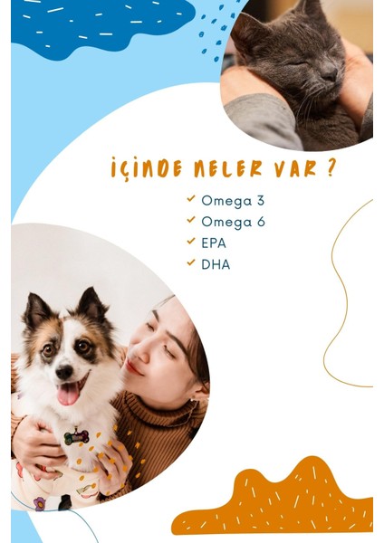 Fish Oil - Kedi ve Köpekler Için Omega 3 ve Omega 6 Balık Yağı 200 ml