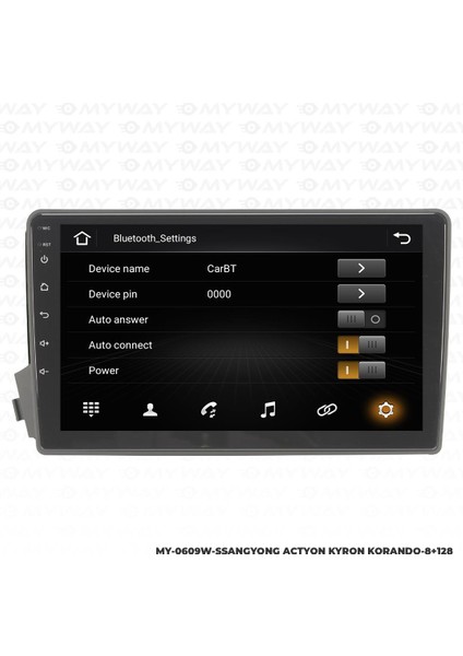 Ssangyong Kyron Android 12 Multimedya Carplay 4gb RAM+64GB HDD Navigasyon Ekran modelleri