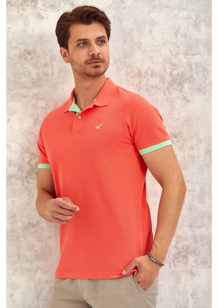 Tıde Erkek Polo Tişört - Mercan
