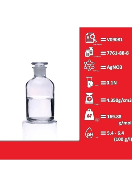 Gümüş Nitrat Çözeltisi 500 mL - (0.1 mol/L - 0.1 N)