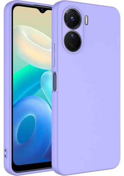 Vivo Y16 Içi Kadife Dolgulu Şık Candy Lansman Silikon Kılıf