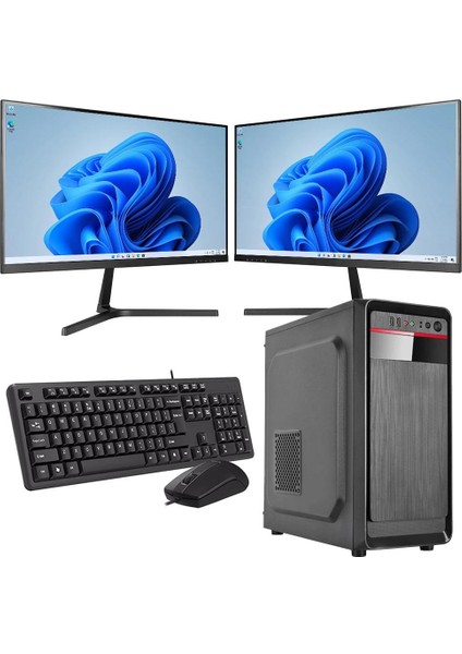 Intel I7 13700 8gb 120GB SSD Çift 21.5" Monitörlü Ev ve Ofis Bilgisayarı (Business)