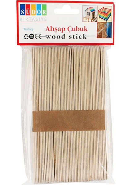 Dil Ahşap Çubuk Dondurma Çubuğu Büyük Geniş