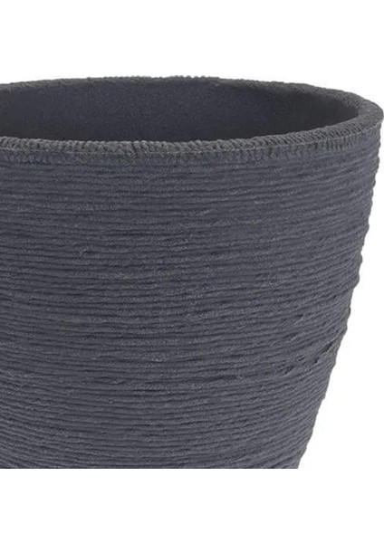 Namook Plastik Oluklu Saksı Antrasit Çap 40CM Yükseklik 40CM fırsatları