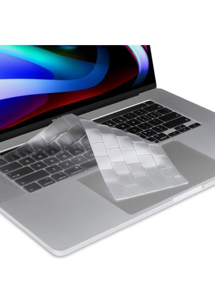 Nezih Case Apple Macbook Air M2 15" 2023 M2 Çip A2941 Türkçe Q Klavye Slim Şeffaf Klavye Koruyucu Kılıf