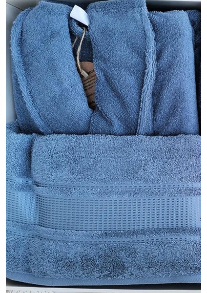 Colourist Aile Bornoz Seti Indigo-Pembe fiyatları