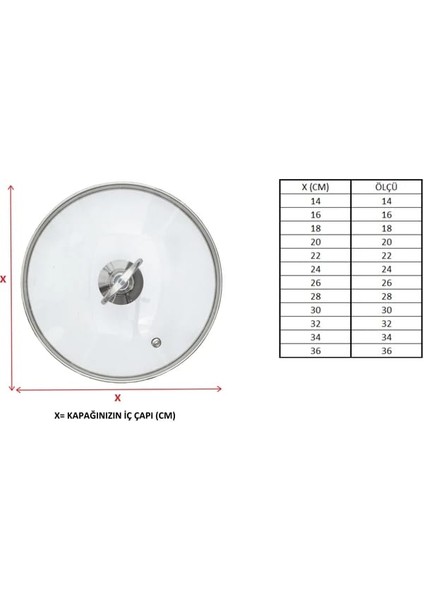 Tencere Cam Kapağı 18 cm