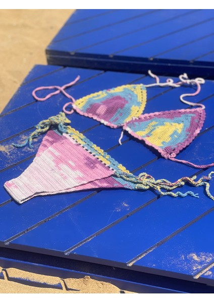 Sista El Örgüsü Handmade Mor Bikini Takımı