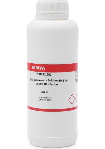 Edta Çözeltisi 0.1M Titriplex III - Edta Disodium Salt 1 Lt.