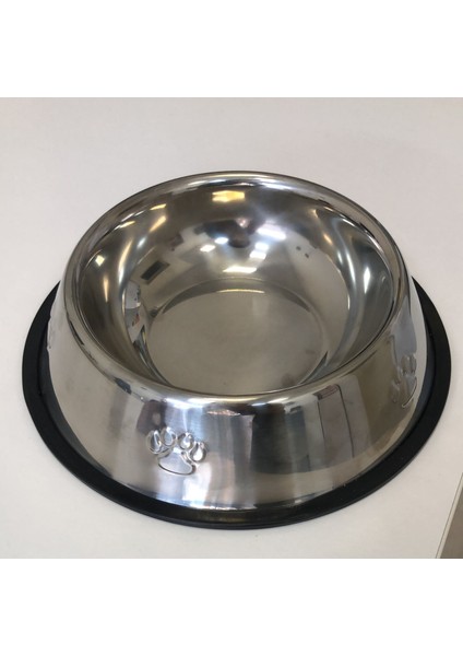 Cousin Shop Store 2 Adet 22 cm Çelik Metal Kedi Köpek Mama ve Su Kabı