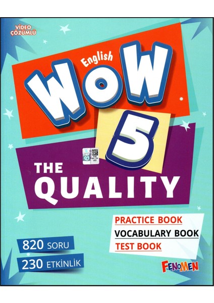 Fenomen Wow English 5. Sınıf The Quality Practice Book-Vocabulary Book-Test Book