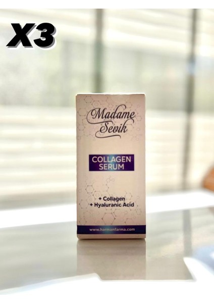 Collagen Serum 30 ml - Canlandırıcı ve Nemlendirici Yüz Serumu 3'lü