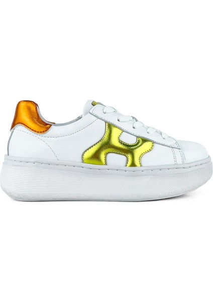 Deri Beyaz Renkli Hologram Kız Çocuk Günlük Ayakkabı