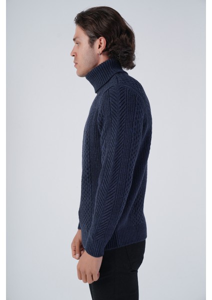 Erkek Yürütme Saç Örgülü Balıkçı Yaka Triko Yün Kazak TRIST-5313 fırsatları
