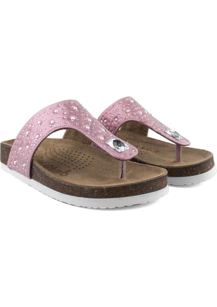 Taşlı Pembe Kız Çocuk Parmak Arası Terlik fiyatları