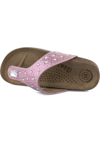 Taşlı Pembe Kız Çocuk Parmak Arası Terlik fırsatları