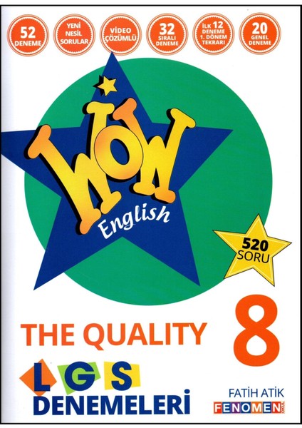 Fenomen Wow English 8. Sınıf Lgs The Quality Denemeleri