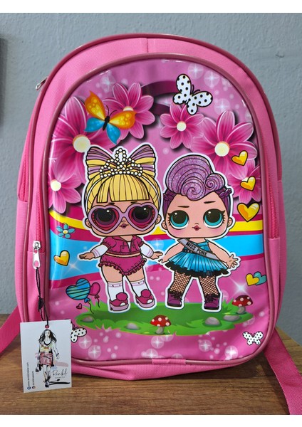 LOL Bebekler Figürlü Kız Ilkokul Beslenmeli Sırt Çantası