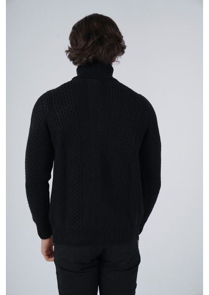 Erkek Yürütme Saç Örgülü Balıkçı Yaka Triko Yün Kazak modelleri