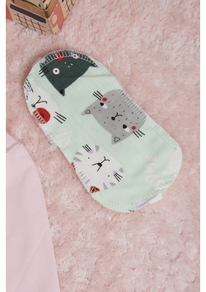 Pija Kids Pembe Meow Kedi Baskı Göz Bantlı Kız Çocuk Pijama Takımı 16340