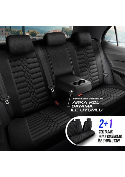 Panda Atina Serisi Jakar Kumaş Oto Koltuk Kılıfı - Tam Set modelleri