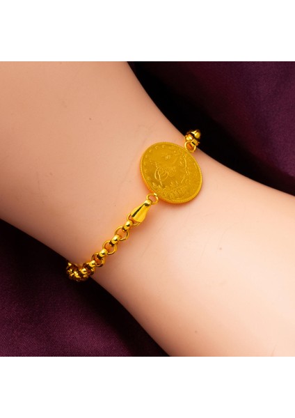 14 Ayar Doç Zincirli Reşat Yarım Altınlı Bileklik fiyatları
