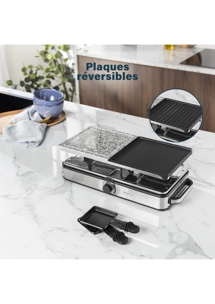 Deluxe 8 Çok Fonksiyonlu Raclette Izgara