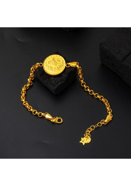 14 Ayar Doç Zincirli Reşat Yarım Altınlı Bileklik fırsatları