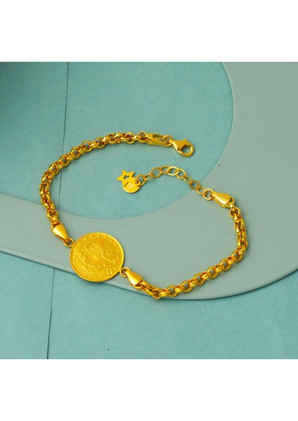 14 Ayar Doç Zincirli Reşat Yarım Altınlı Bileklik indirimleri