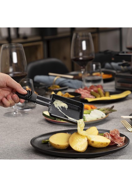 Piano 4 Çok Fonksiyonlu Raclette Izgara Siyah-4 KIŞILIK-700 W