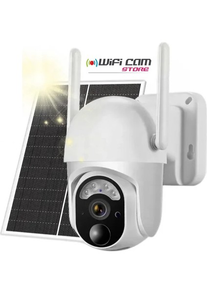 Solar Güneş Enerjili Ptz Wifi Kamera 4mp Yüksek Çözürürlük Ubox Türkçe App Sim Kartlı Değildir Wifi Versiyondur