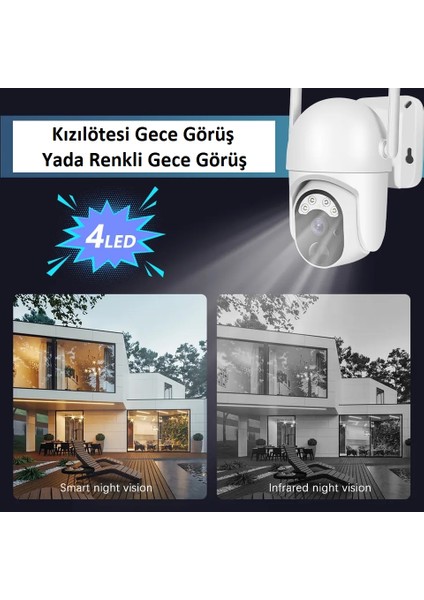 Solar Güneş Enerjili Ptz Wifi Kamera 4mp Yüksek Çözürürlük Ubox Türkçe App Sim Kartlı Değildir Wifi Versiyondur