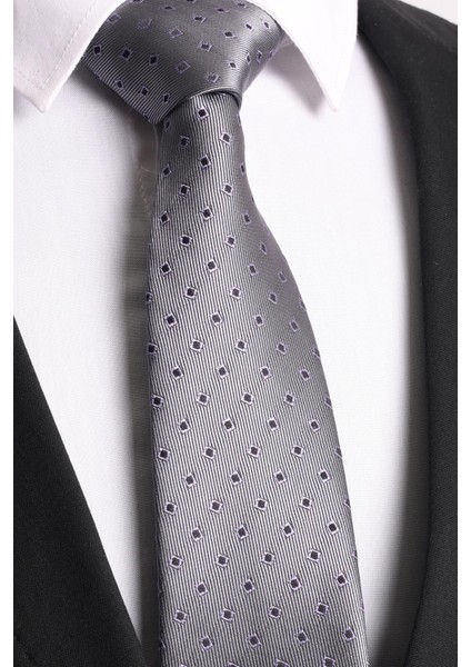 Hand Made 7.5 cm Füme Mor Desenli Kravat fiyatları